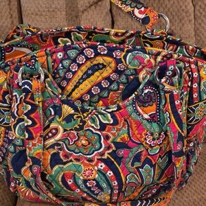 Red and Orange Paisley Shoulder Bag